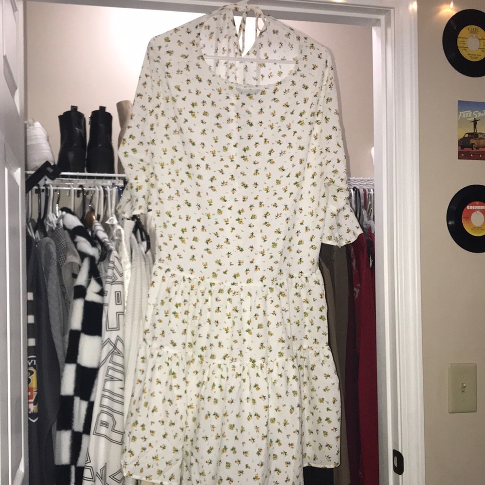 She-in Half-Sleeve Floral Dress
